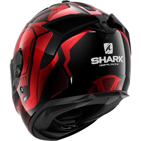 Shark / シャーク フルフェイスヘルメット SPARTAN GT BCL. MICR. REPLIKAN ブラック クローム レッド/KUR | HE7068KUR, sh_HE7068EKURL - SHARK / シャークヘルメット