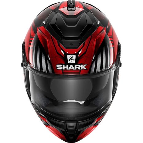 Shark / シャーク フルフェイスヘルメット SPARTAN GT BCL. MICR. REPLIKAN ブラック クローム レッド/KUR | HE7068KUR, sh_HE7068EKURM - SHARK / シャークヘルメット