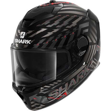 Shark / シャーク フルフェイスヘルメット SPARTAN GT BCL. MICR. E-BRAKE Mat Mat ブラック レッド アンスラサイト/KRA | HE7073KRA, sh_HE7073EKRAL - SHARK / シャークヘルメット
