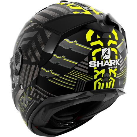Shark / シャーク フルフェイスヘルメット SPARTAN GT BCL. MICR. E-BRAKE Mat Mat ブラック イエロー アンスラサイト/KYA | HE7073KYA, sh_HE7073EKYAL - SHARK / シャークヘルメット