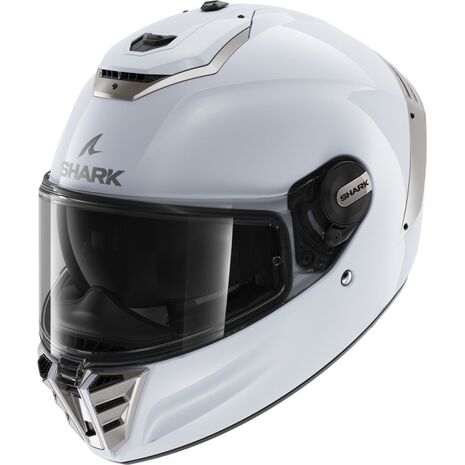 Shark / シャーク フルフェイスヘルメット SPARTAN RS BLANK ホワイト シルバー Glossy/W01 | HE8100W01, sh_HE8100EW01L - SHARK / シャークヘルメット