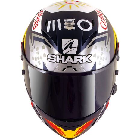 Shark / シャーク フルフェイスヘルメット RACE-R PRO GP OLIVEIRA SIGNATURE Mat ブルー シルバー ホワイト/BSW | HE8425BSW, sh_HE8425EBSWL - SHARK / シャークヘルメット