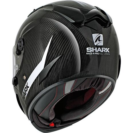 Shark / シャーク フルフェイスヘルメット RACE-R PRO カーボン SKIN カーボン ホワイト ブラック/DWK | HE8677DWK, sh_HE8677EDWKL - SHARK / シャークヘルメット