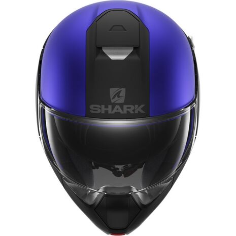 Shark / シャーク モジュラーヘルメット EVOJET KARONN MAT ブラック シルバー ブルー/KSB | HE8811KSB, sh_HE8811EKSBL - SHARK / シャークヘルメット