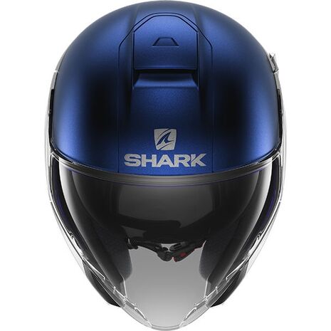 Shark / シャーク オープンフェイスヘルメット CITYCRUISER DUAL BLANK Mat シルバー ブルー シルバー/SBS | HE1929SBS, sh_HE1929ESBSXL - SHARK / シャークヘルメット