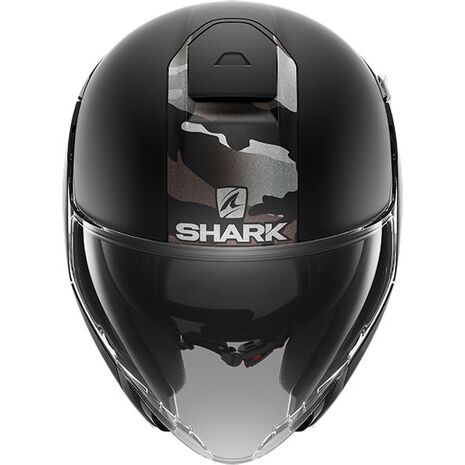 Shark / シャーク オープンフェイスヘルメット CITYCRUISER GENOM Mat ブラック シルバー アンスラサイト/KSA | HE1935KSA, sh_HE1935EKSAXL - SHARK / シャークヘルメット