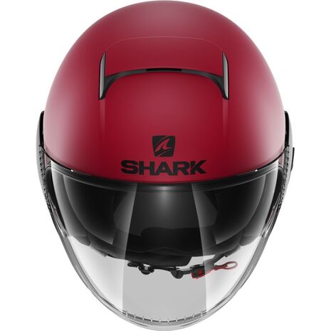 Shark / シャーク オープンフェイスヘルメット NANO STREET NEON MAT レッド ブラック レッド/RKR | HE2840RKR, sh_HE2840ERKRXS - SHARK / シャークヘルメット