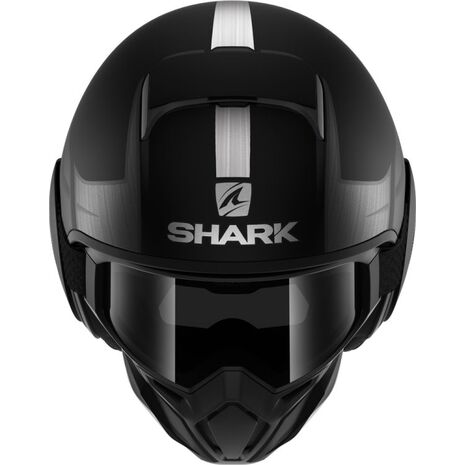 Shark / シャーク オープンフェイスヘルメット STREET DRAK TRIBUTE RM Mat ブラック クローム シルバー/KUS | HE3325KUS, sh_HE3325EKUSXL - SHARK / シャークヘルメット