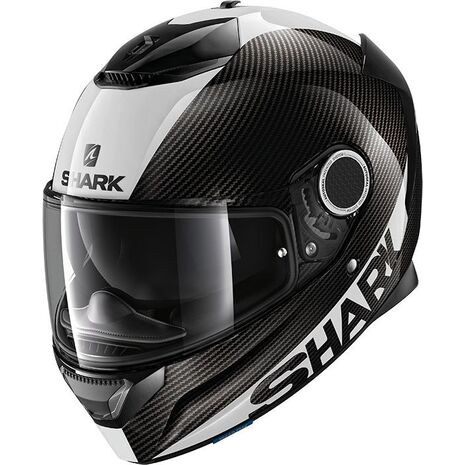 Shark / シャーク フルフェイスヘルメット SPARTAN CARB 1.2 SKIN カーボン ホワイト シルバー/DWS | HE3400DWS, sh_HE3400EDWSXS - SHARK / シャークヘルメット