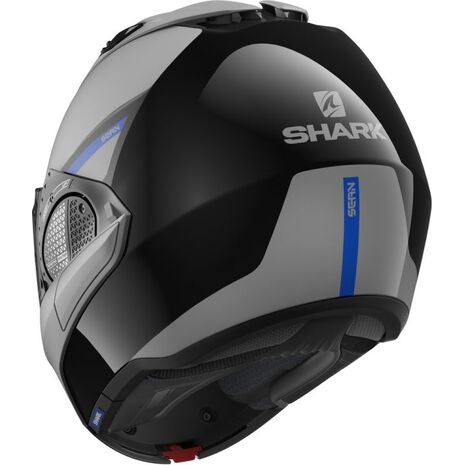 Shark / シャーク モジュラーヘルメット EVO GT SEAN ブラック シルバー ブルー/KSB | HE8913KSB, sh_HE8913EKSBL - SHARK / シャークヘルメット