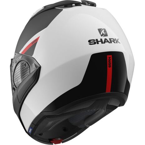 Shark / シャーク モジュラーヘルメット EVO GT SEAN ホワイト ブラック レッド/WKR | HE8913WKR, sh_HE8913EWKRL - SHARK / シャークヘルメット