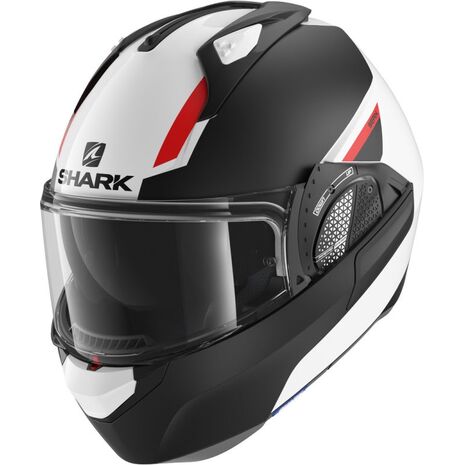 Shark / シャーク モジュラーヘルメット EVO GT SEAN ホワイト ブラック レッド/WKR | HE8913WKR, sh_HE8913EWKRM - SHARK / シャークヘルメット