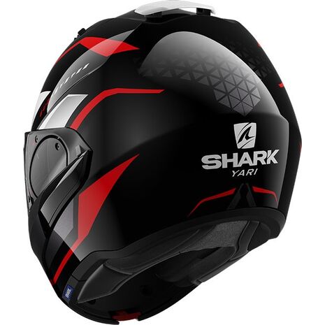 Shark / シャーク モジュラーヘルメット EVO ES YARI ブラック レッド ホワイト/KRW | HE9803KRW, sh_HE9803EKRWM - SHARK / シャークヘルメット