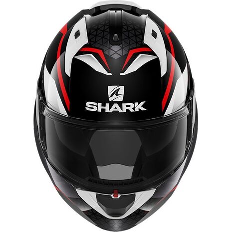 Shark / シャーク モジュラーヘルメット EVO ES YARI ブラック レッド ホワイト/KRW | HE9803KRW, sh_HE9803EKRWL - SHARK / シャークヘルメット