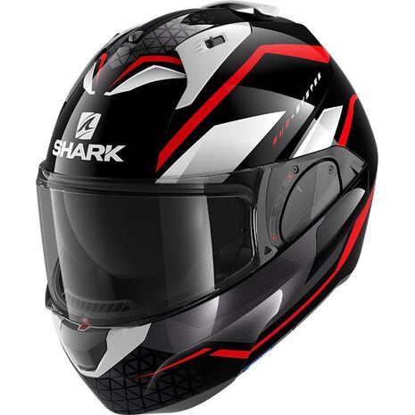 Shark / シャーク モジュラーヘルメット EVO ES YARI ブラック レッド ホワイト/KRW | HE9803KRW, sh_HE9803EKRWS - SHARK / シャークヘルメット