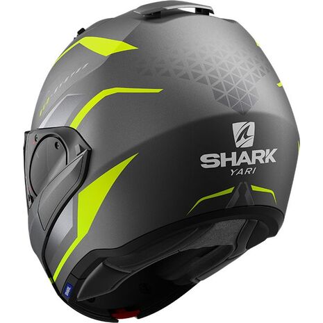 Shark / シャーク モジュラーヘルメット EVO ES YARI Mat アンスラサイト イエロー シルバー/AYS | HE9804AYS, sh_HE9804EAYSL - SHARK / シャークヘルメット