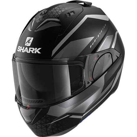 Shark / シャーク モジュラーヘルメット EVO ES YARI Mat ブラック アンスラサイト アンスラサイト/KAA | HE9804KAA, sh_HE9804EKAAL - SHARK / シャークヘルメット