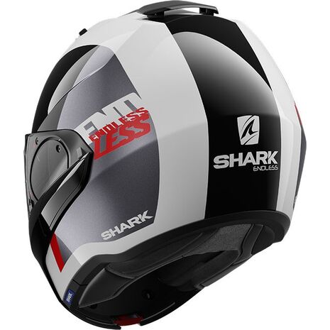 Shark / シャーク モジュラーヘルメット EVO ES ENDLESS ホワイト ブラック レッド/WKR | HE9806WKR, sh_HE9806EWKRS - SHARK / シャークヘルメット