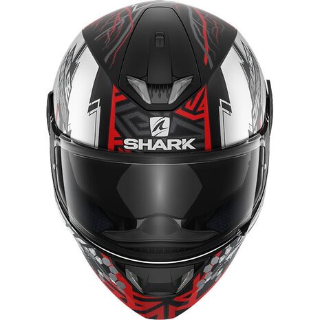 Shark / シャーク フルフェイスヘルメット SKWAL 2 NOXXYS Mat ブラック レッド シルバー/KRS | HE4955KRS, sh_HE4955EKRSXS - SHARK / シャークヘルメット