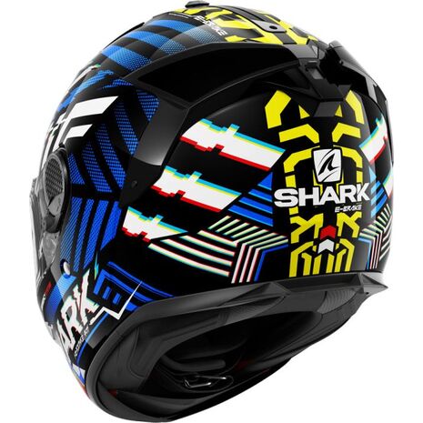 Shark / シャーク フルフェイスヘルメット SPARTAN GT BCL. MICR. E-BRAKE ブラック イエロー ブルー/KYB | HE7072KYB, sh_HE7072EKYBXL - SHARK / シャークヘルメット