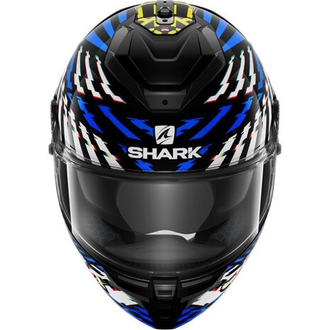 Shark / シャーク フルフェイスヘルメット SPARTAN GT BCL. MICR. E-BRAKE ブラック イエロー ブルー/KYB | HE7072KYB, sh_HE7072EKYBXL - SHARK / シャークヘルメット