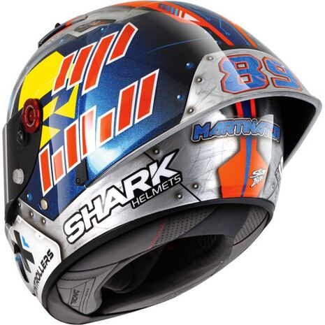 Shark / シャーク フルフェイスヘルメット RACE-R PRO GP MARTINATOR SIGNATURE ブルー クローム オレンジ/BUO | HE8427BUO, sh_HE8427EBUOXL - SHARK / シャークヘルメット