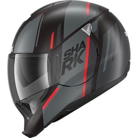 Shark / シャーク モジュラーヘルメット EVOJET VYDA MAT ブラック アンスラサイト レッド/KAR | HE8809KAR, sh_HE8809EKARXL - SHARK / シャークヘルメット
