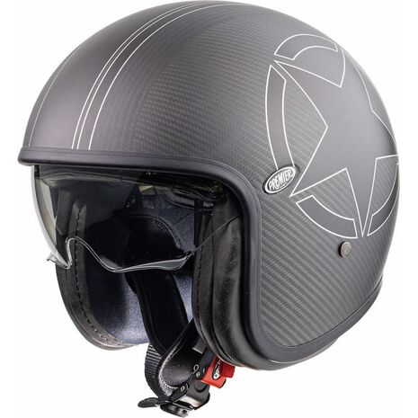 Premier / プレミア オープンフェイス ヘルメット VINTAGE STAR CARBON BM | APJETVIECARSCM0, pre_APJETVIECARSCM000S - Premier / プレミアヘルメット