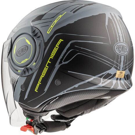 Premier / プレミア オープンフェイス ヘルメット 22 COOL EVO NTY GREY BM | APJETCOOPOLNYG, pre_APJETCOOPOLNYG00XL - Premier / プレミアヘルメット