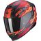 Scorpion / スコーピオン Exo フルフェイスヘルメット 520 Air Cover ブラックレッド | 72-355-24, sco_72-355-24_L - Scorpion / スコーピオンヘルメット