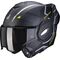 Scorpion / スコーピオン Exo モジュラーヘルメット Tech Square ブラック イエロー | 18-348-157, sco_18-348-157_S - Scorpion / スコーピオンヘルメット