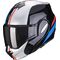 Scorpion / スコーピオン Exo モジュラーヘルメット Tech Forza ブラックシルバー レッド | 18-392-163, sco_18-392-163_M - Scorpion / スコーピオンヘルメット
